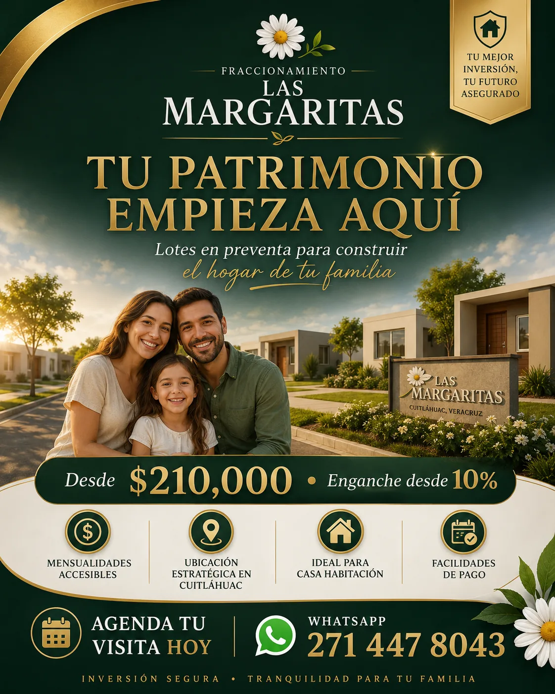 Terrenos para familias locales