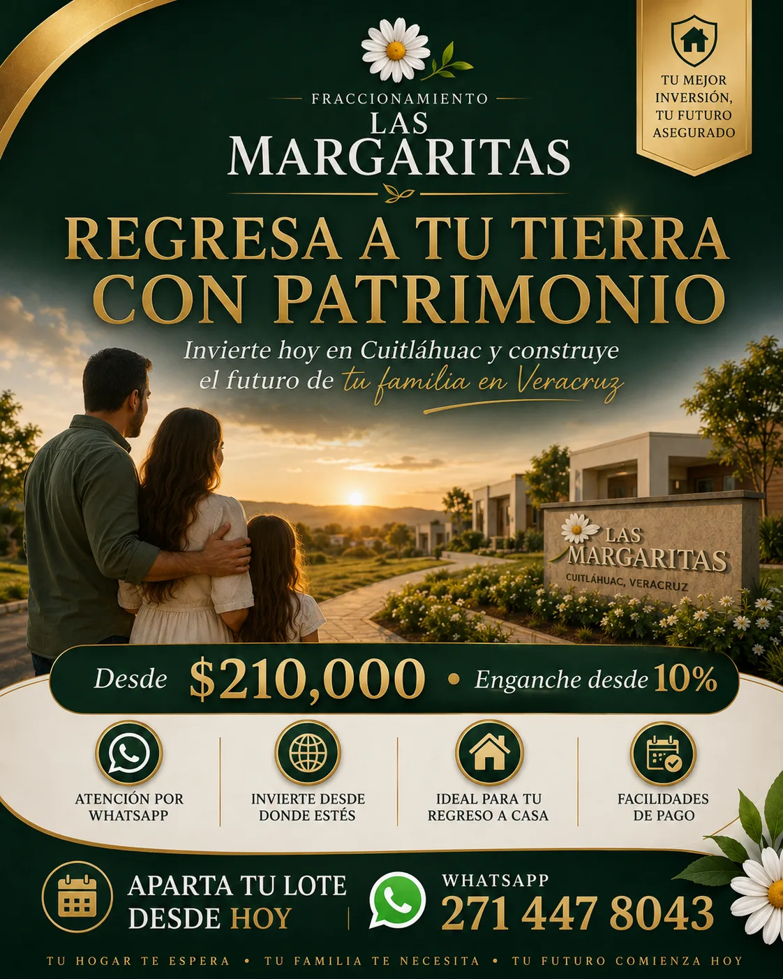 Terrenos para migrantes con familia en Veracruz