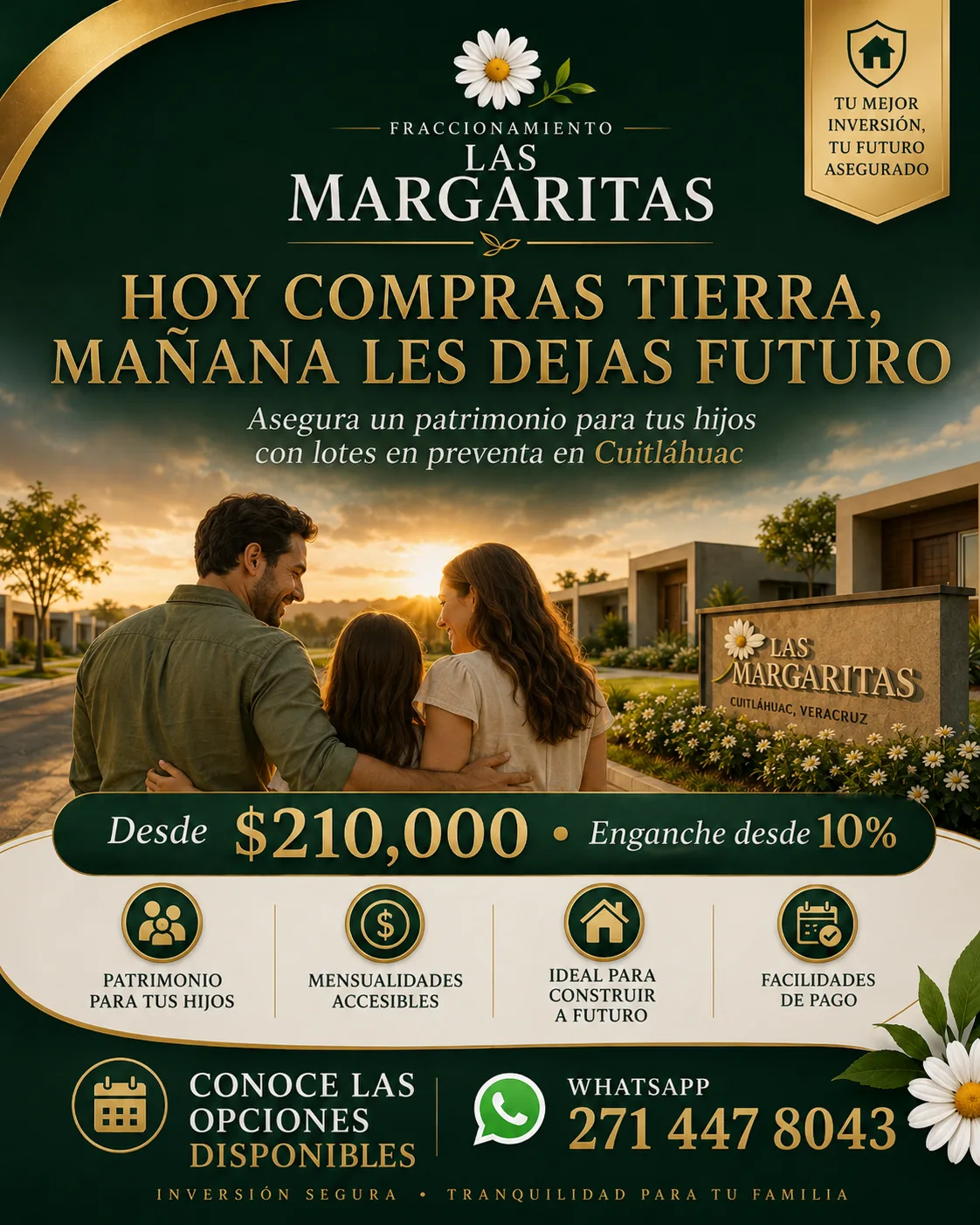 Terrenos para padres que compran para sus hijos